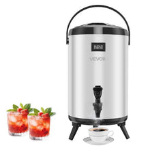 3.2 Gallon Stainless Steel Insulated Beverage Dispenser with Spigot & Temp Display (Silver)