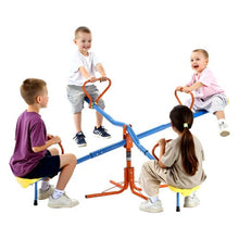 4-Seat Kids Seesaw, 360° Swivel Sit & Spin Teeter Totter, 110 lbs/Seat, 4-Prong Support Legs, Outdoor Toy for Ages 3+