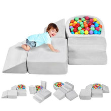 Climbing Toys 5-Piece Foam Set for Toddlers 6 Months to 3 Years Indoor Climb and Crawl Playset with Ball Pit (Balls Not Included)