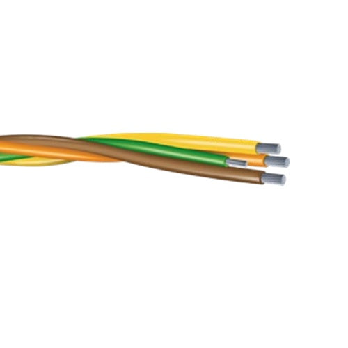 6/3C With #6 Ground Aluminum XHHW-2 XLPE Plex Cable BOY 600/1000V