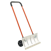24 In Portable Snow Shovel with Bi-Directional Blade & 90° Adjustable Handle for Efficient Snow Clearing