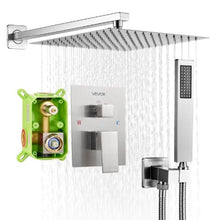 12" Rainfall Shower System with Handheld – (Brushed Nickel)