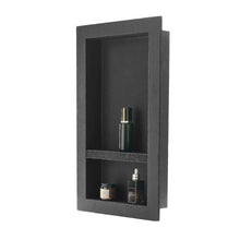 16 x 28 Inch Shower Niche Recessed Wall Storage with Adjustable Shelf (Black)
