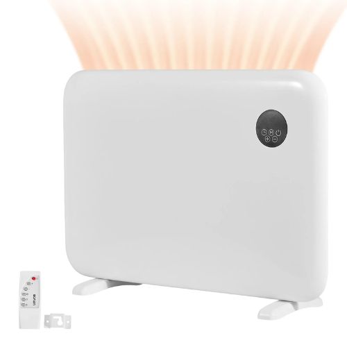 1500W Convection Panel Heater with Remote, Wall Mount or Portable Design – White