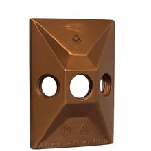 1/2" Thread Hub 3 Hole Rectangle Weatherproof Cover (Pack of 100)
