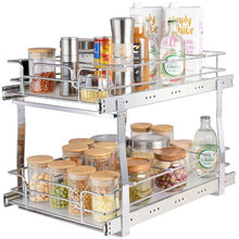 14W×21D×15H inches Heavy Duty Slide Out Pantry Shelves Steel Roll Out Drawers Sliding for Kitchen  LX-C9274