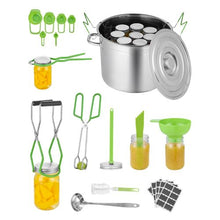11-Piece Canning Kit Stainless Steel Water Bath Set with Pot Rack Ladle Funnel & Tongs