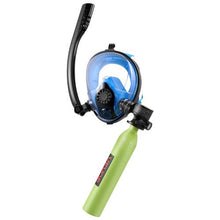0.5L Mini Scuba Tank with Sub-Mask Portable Diving Cylinder Reusable Emergency Pony Bottle for Snorkeling