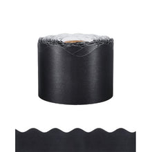 Bulletin Board Border 65.6 ft Black Scalloped Wavy Border Trim