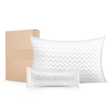 Queen Size Memory Foam Size Bed Pillow with Natural Fiber Pillowcase