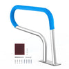32 x 23 in Stainless Steel Pool Handrail Rustproof Safety Rail with Base Plate & Grip Cover