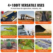 4 x 100' Ft 8OZ Ground Cover Weed Control Fabric Non-Woven Geotextile Fabric GDF-1.2*30.5-271