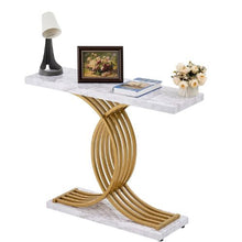 39.4" Narrow Metal Frame Sofa Table for house