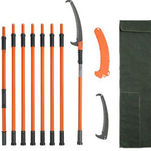 27 ft Extendable Manual Pole Saw with Sharp Steel Blade for Tree Trimming and Pruning