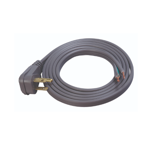 6' Ft 16/3 SPT-3 Gray Flat Indoor Replacement Angle Power Supply Cord 9726SW8809 (Pack of 25)