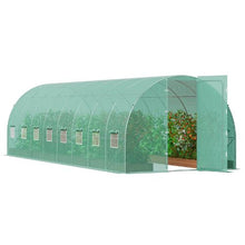 28 x 10 x 7.5' Ft Green Galvanized Frame PE Cover Walk-in Tunnel Greenhouse VV-TG-206-PE