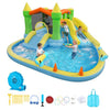 12.5' x 13.1' Inflatable Bounce House with Water Slide Splash Pool & Basketball Hoop – Kids 3-8