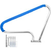 48 x 36 In Stainless Steel Pool Rail 250 lb Capacity Blue Grip Cover (Silver)