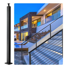 36" Stainless Steel Cable Support Post No Pre-Drilled Holes