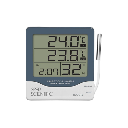 Certified Humidity/Temperature Monitor with Remote Temperature