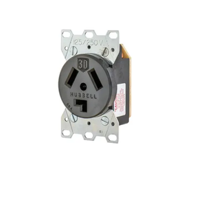 30A Receptacles Flush Mount Single 125/250V Commercial/Industrial Grade Thermoplastic Polyester Burndy 9303