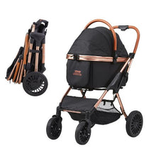 4 Wheels Dog Stroller Rotate Carrier  with Detachable for pet's G10A
