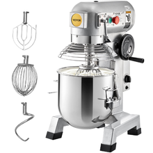 Commercial Food Mixer 20 Qt 750W 3-Speed Dough Hook & Whisk