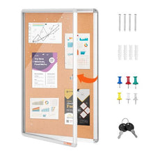 36" x 24" Aluminum Frame Enclosed Cork Board with 2 Keys for School Home Office CCB-2436
