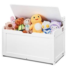 Wooden Kids Toy Chest with Safety Hinge (White)
