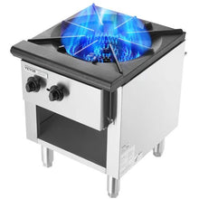 Commercial Gas Stove with Cabinet 90,000 BTU Propane/Natural Gas Range Stainless Steel