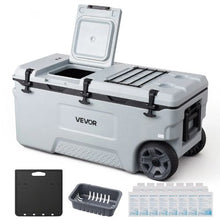 106 Qt Rolling Hard Cooler with Wheels Leak-Resistant 48-Hour Ice Retention Insulated Ice Chest