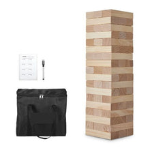 54-Block Large Tumbling Timber Toy Wooden Stacking Game with Carry Bag & Scoreboard Indoor/Outdoor Fun