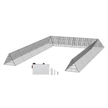 236.2 x 157.5 x 24.2 In Chicken Tunnel Run – Large Portable Outdoor Coop for Chickens Ducks & Rabbits (2 Sets)
