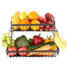 2 Layers Fruit Basket Bow  Stand Holder for Kitchen SYB-221