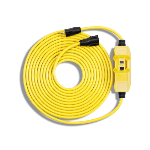 50' 120V/15A 12/3 Gauge SJTW GFCI In-line Cord Set Yellow 26020150-1