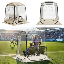 Pop-Up Sports Tent – 50x50 in Clear Bubble Tent for 1 Person Waterproof Outdoor Pod with Floor Mat & Top Cover
