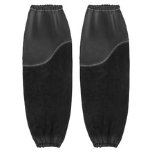 Heavy Duty Welding Protection Sleeves – Flame Resistant Cowhide Leather & FR Cotton Arm Guards with Elastic Cuffs