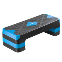 28-Inch Adjustable Aerobic Step Platform with 4 Risers Non-Slip Surface for Cardio & Strength Training (Blue)