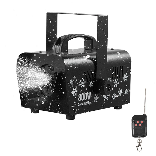 800W Snow Making Machine, Portable Handheld/Hanging Snow Maker with 1L Tank & Wireless Remote