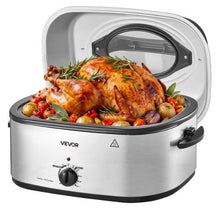 22QT Electric Roaster Oven 1450W Viewing Lid Defrost & Warm Functions Removable Pan & Rack
