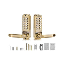 14 Key Mechanical Keyless Entry Door Lock  with Handle  for Home Office Fence Garage