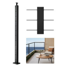 42" Stainless Steel Cable Handrail Post with Mounting Bracket