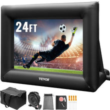24FT Inflatable Movie Screen 360W Air Blower Oxford Fabric Front & Rear Projection Outdoor Use