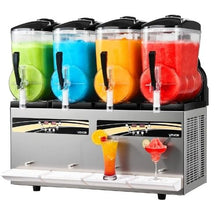 12L/3.17Gal x 4 Tank Commercial Slushie Machine - Self-Cleaning Frozen Drink Maker & for Restaurants and Bars