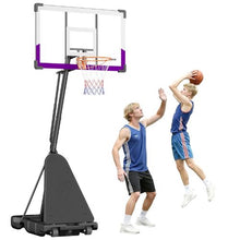 10 ft Adjustable Basketball Stand with 48" Backboard for Kids Adults in Schools Parks