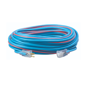 100 ft. 12/3 SJTW Outdoor Extension Cord w/ Light End Blue/Red 2549SW0064 (Pack of 4)