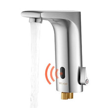 Touchless Bathroom Sink Faucet Automatic Motion Sensor Restroom for 9/16 in Pipe Brushed