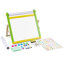 Kids 3-in-1 Foldable Tabletop Art Easel with Whiteboard & Chalkboard for Kids