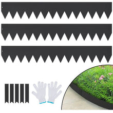 6 Inch x 10' Ft Hammer-in Edging Border with 5 Clips Steel Garden Edging Borders Bendable Metal Landscape Edging (Pack of 3)
