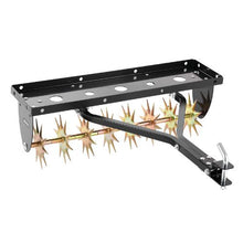 32-Inch Tow-Behind Plug Aerator Heavy-Duty Spike Aerator Universal Hitch Rust-Resistant Tray for Tractors